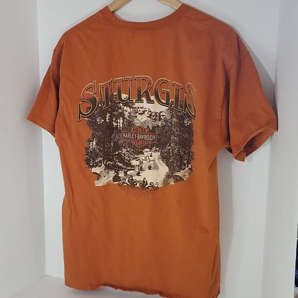 Harley-Davidson Sturgis Mount Rushmore South Dakota Motorcycle T-Shirt Sz L - Picture 1 of 7